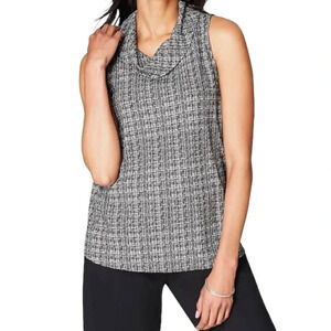 J.Jill Wearever Collection Printed Cowl Neck Sleeveless Top